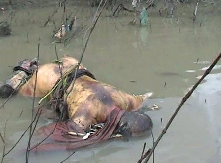 Hallado el cadáver de un monje budista en un r�o de Yangón (Birmania)